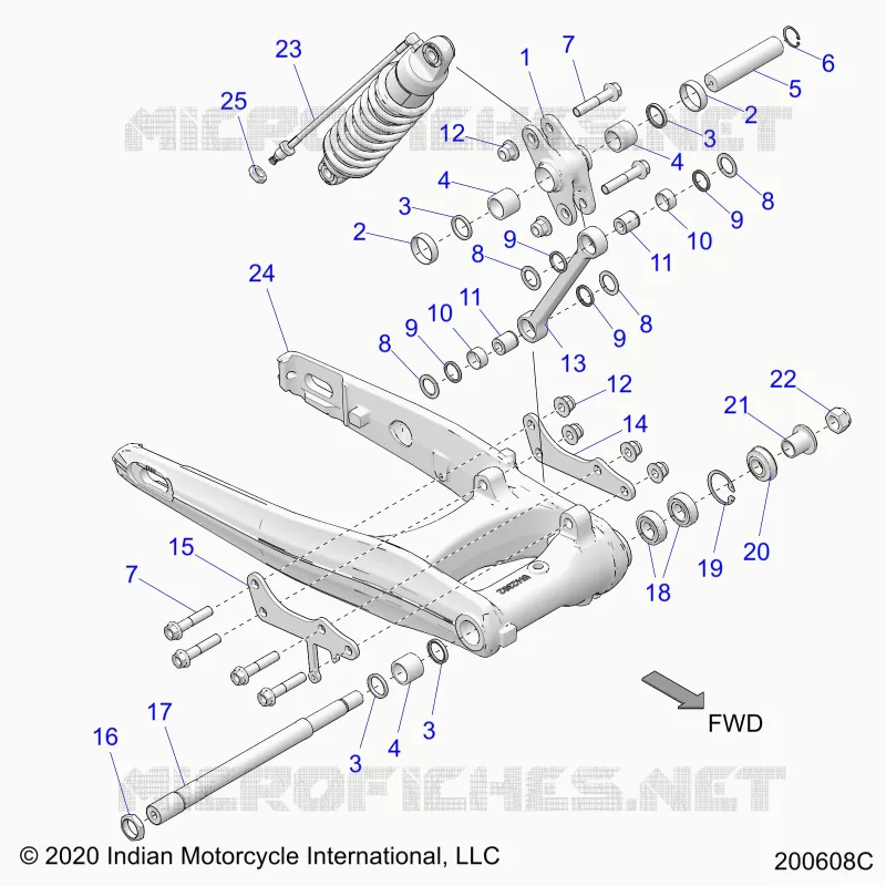 HINTERRADAUFHÃ„NGUNG ASM., SWING ARM AND SHOCK