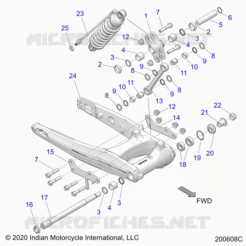 HINTERRADAUFHÃ„NGUNG ASM., SWING ARM AND SHOCK