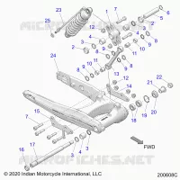 HINTERRADAUFHÃ„NGUNG ASM., SWING ARM AND SHOCK