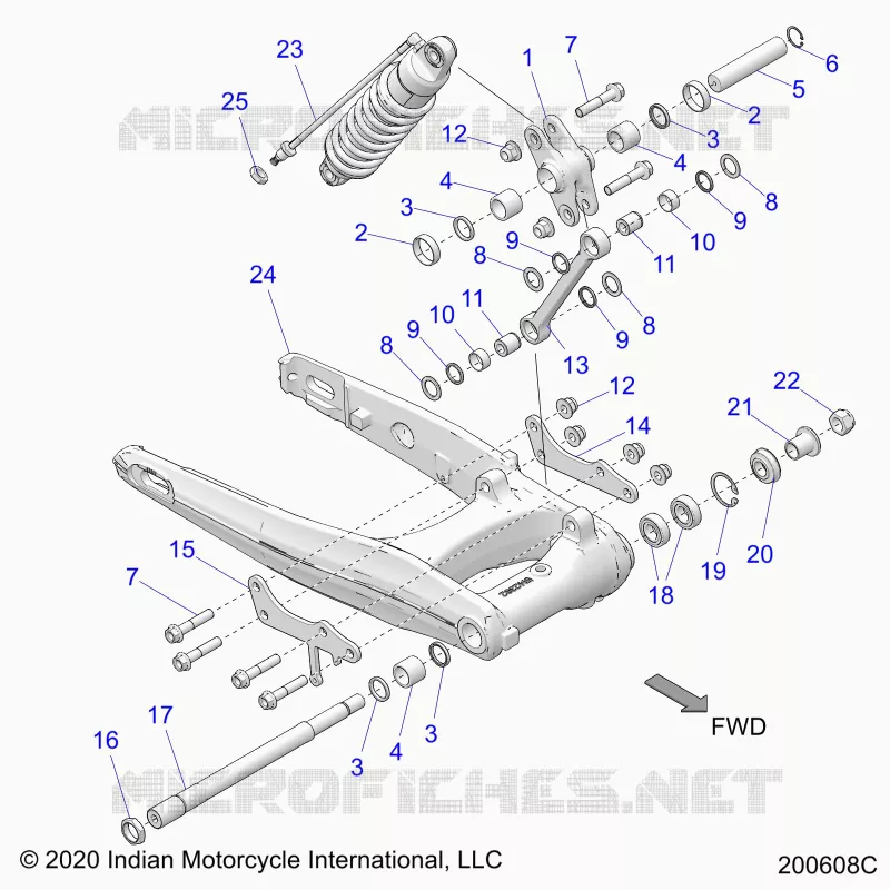 HINTERRADAUFHÃ„NGUNG ASM., SWING ARM AND SHOCK