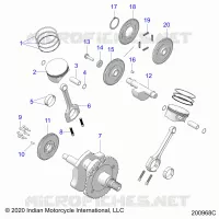 ENGINE, PISTON AND KURBELWELLE