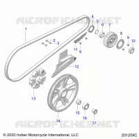 ANTRIEB, DRIVE SPROCKET, BELT AND GUARD