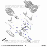 DRIVE TRAIN, SHIFT GABELN AND DRUM