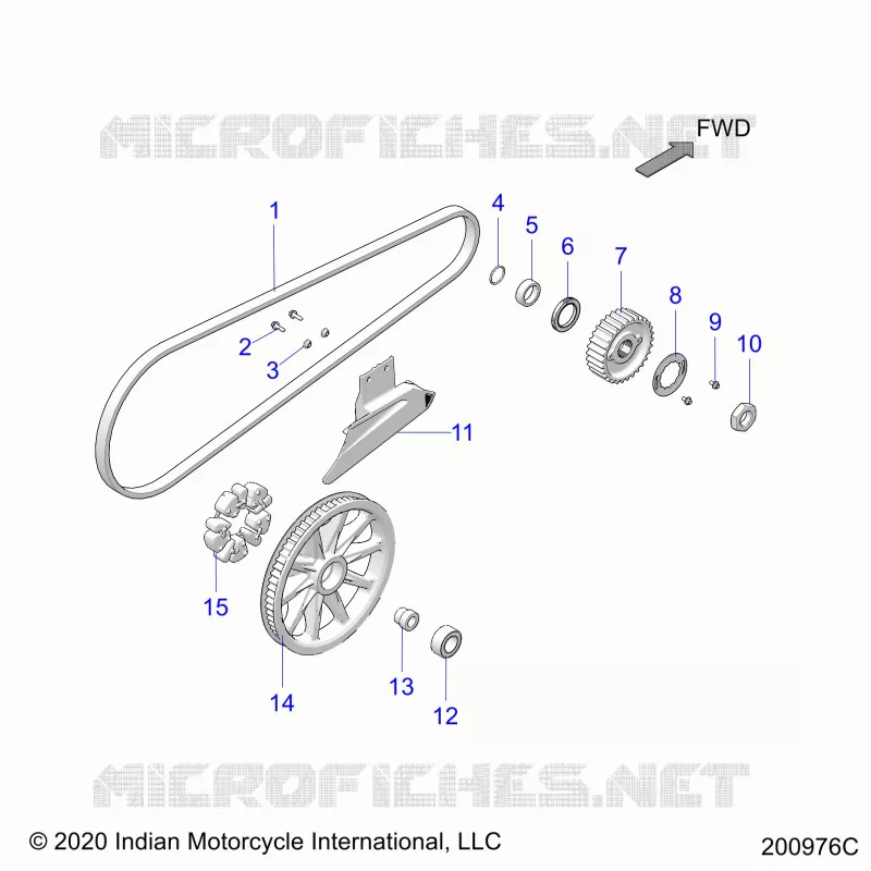 ANTRIEB, DRIVE SPROCKET, BELT AND GUARD