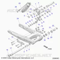 HINTERRADAUFHÃ„NGUNG ASM., SWING ARM AND SHOCK