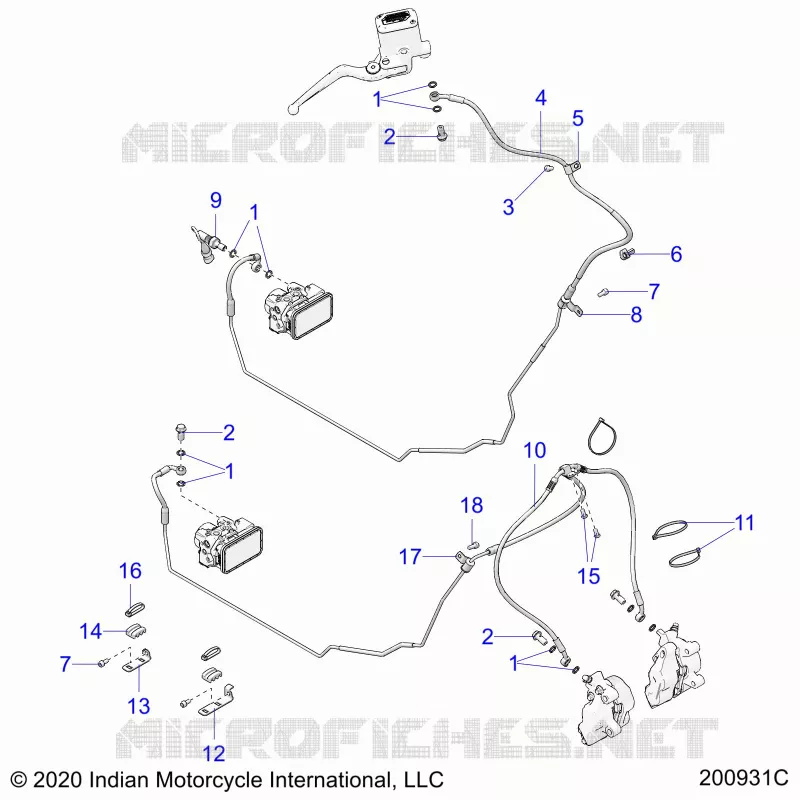 BREMSES, BREMSE LINE, FRONT, ABS