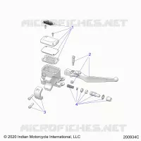 VORDERBREMSE, LEVER AND MASTER CYLINDER