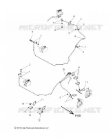 BREMSES, BREMSE LINE, FRONT, ABS
