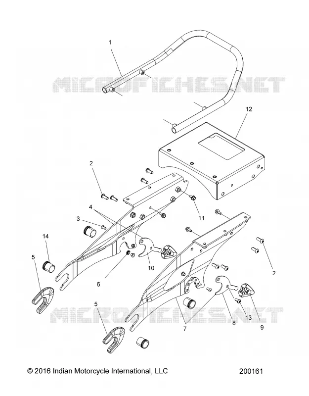CHASSIS, LEATHER TRUNK MOUNTING