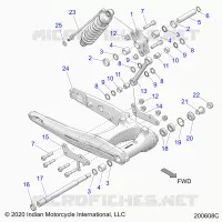 HINTERRADAUFHÃ„NGUNG ASM., SWING ARM AND SHOCK