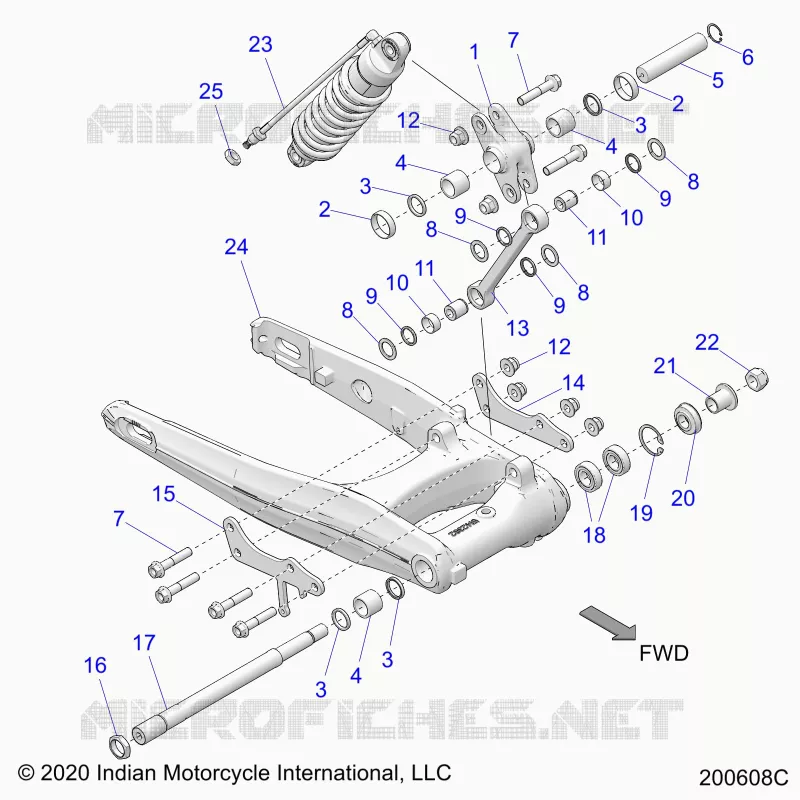 HINTERRADAUFHÃ„NGUNG ASM., SWING ARM AND SHOCK