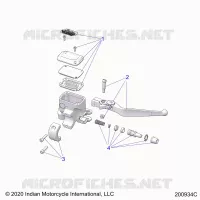 VORDERBREMSE, LEVER AND MASTER CYLINDER