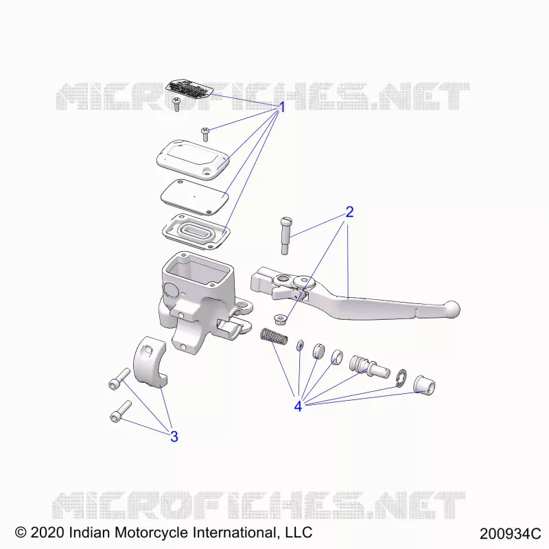 VORDERBREMSE, LEVER AND MASTER CYLINDER