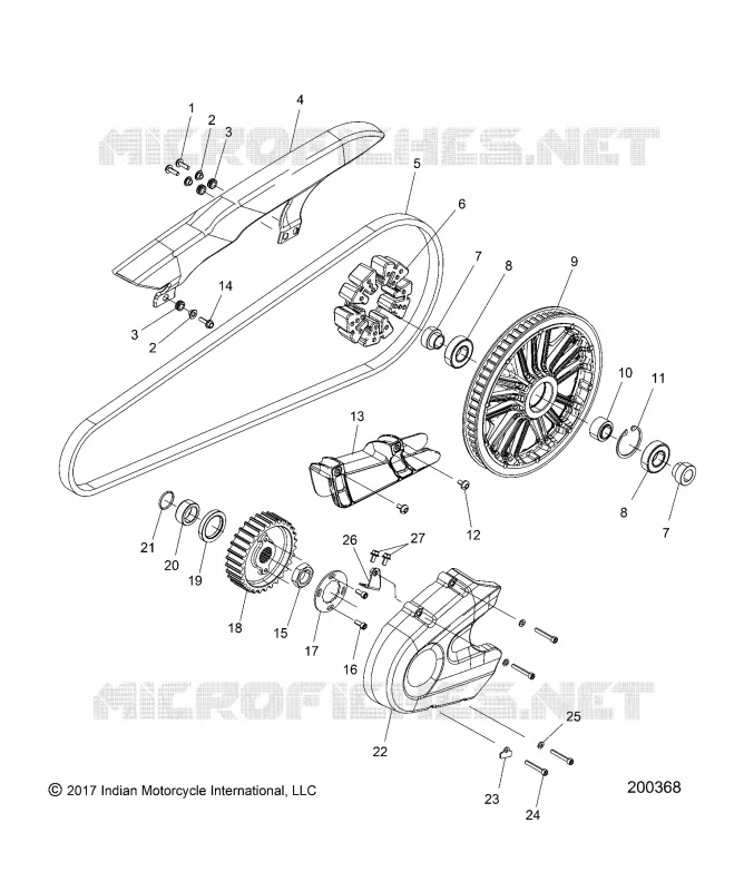 ANTRIEB, SPROCKETS, GUARDS AND BELT