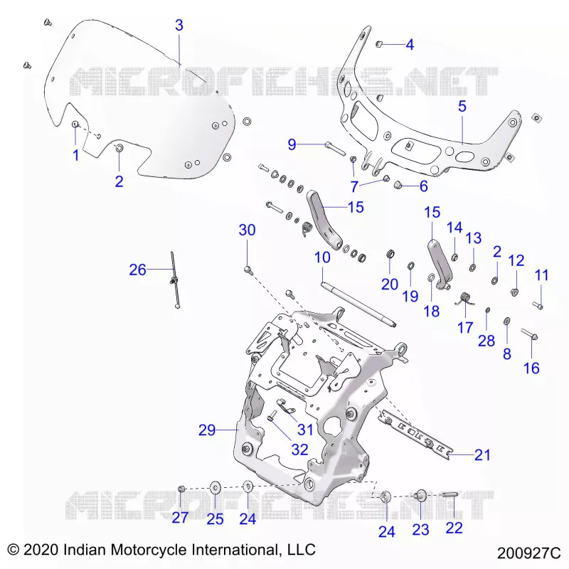 FAIRING ASM, WINDSHIELD MOUNT