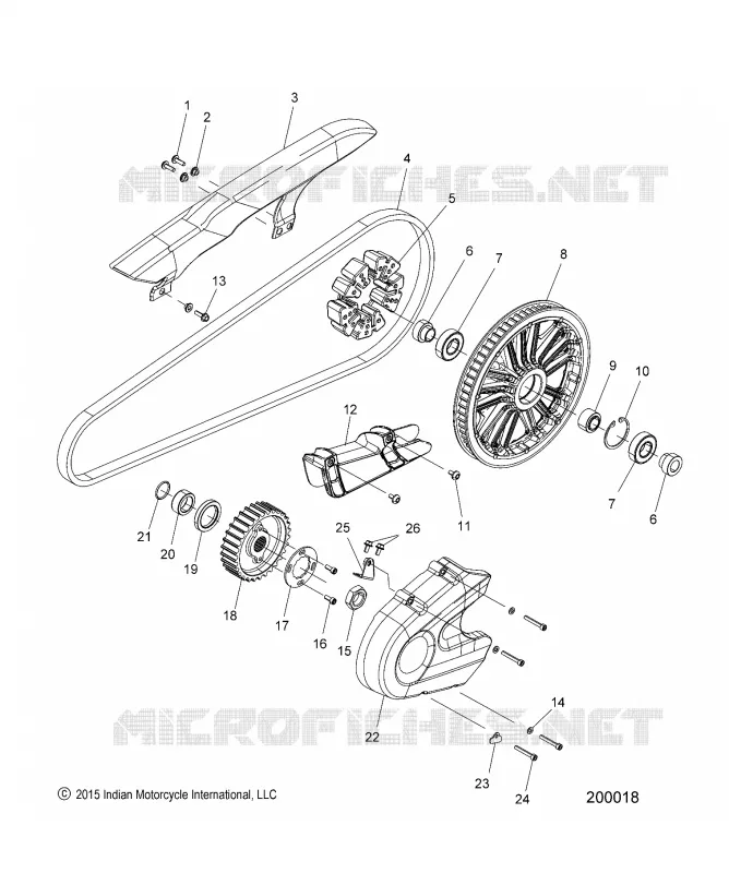 ANTRIEB, SPROCKETS, GUARDS AND BELT