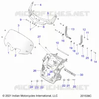 FAIRING ASM, WINDSHIELD MOUNT