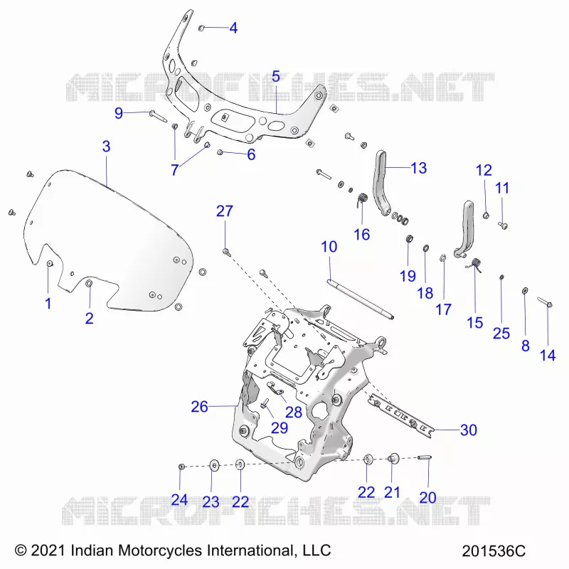 FAIRING ASM, WINDSHIELD MOUNT