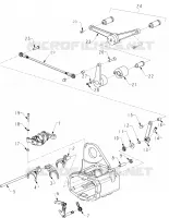 DRIVE TRAIN, GEAR SHIFTER ASSEMBLY - N121C/V/D ALL OPTIONS (INDIANSHIFTER12CC)