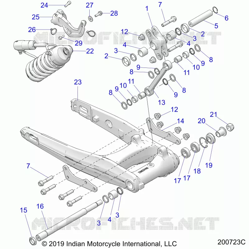 HINTERRADAUFHÃ„NGUNG ASM., SWING ARM AND SHOCK
