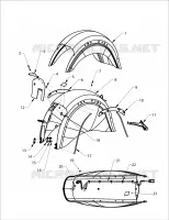 REAR FENDER ASSEMBLY - N131C/D/V ALL OPTIONS (INDIANFENDERRR12CC)