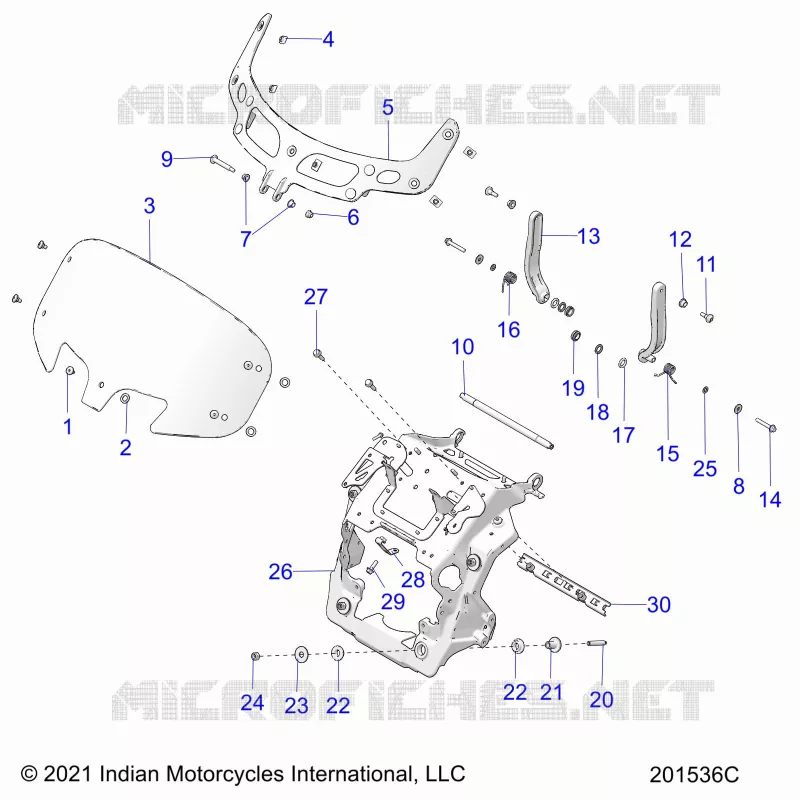 FAIRING ASM, WINDSHIELD MOUNT