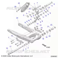 HINTERRADAUFHÃ„NGUNG ASM., SWING ARM AND SHOCK