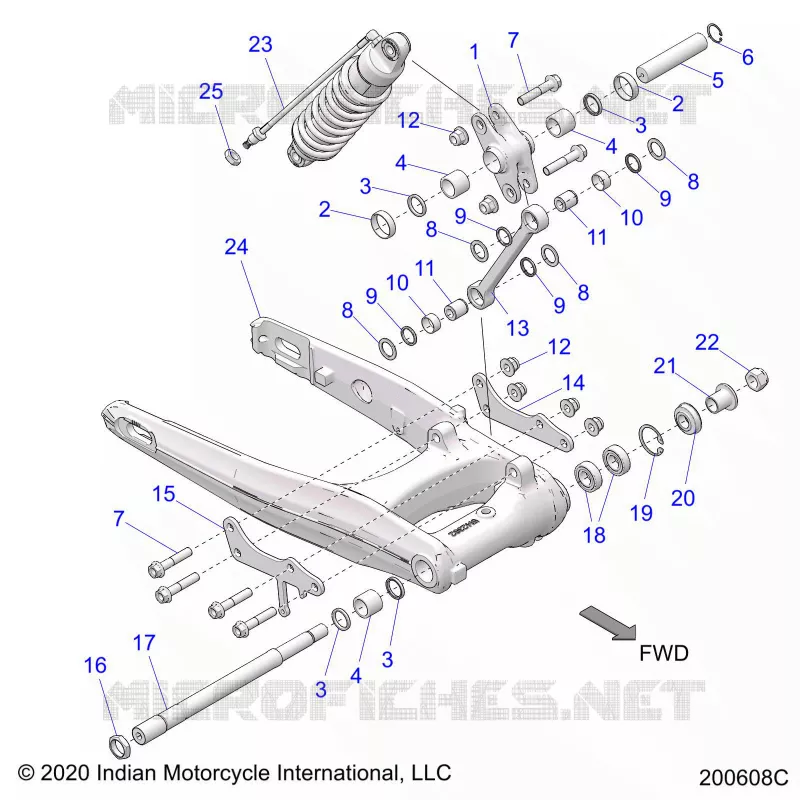 HINTERRADAUFHÃ„NGUNG ASM., SWING ARM AND SHOCK