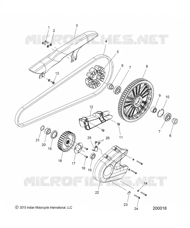 ANTRIEB, SPROCKETS, GUARDS AND BELT