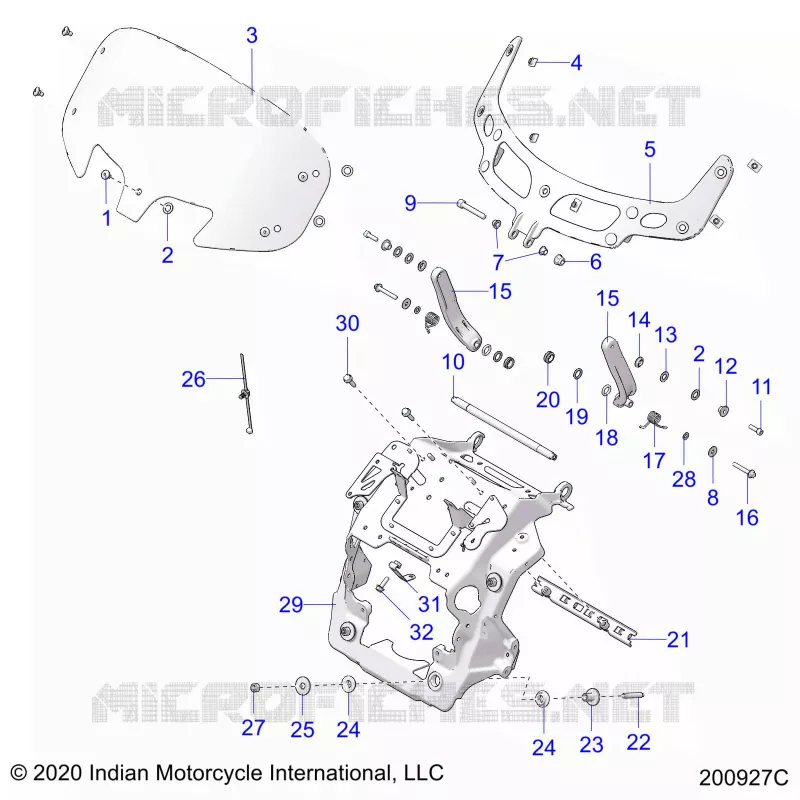 FAIRING ASM, WINDSHIELD MOUNT