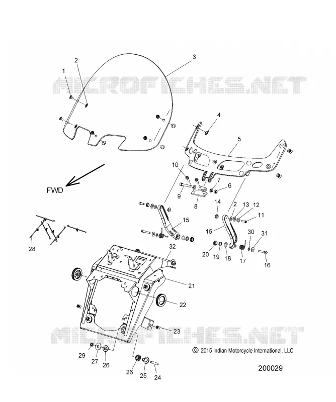 FAIRING ASM, WINDSHIELD MOUNT - N15TCAAA/TRAAA ALL OPTIONS (200029)