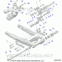 HINTERRADAUFHÃ„NGUNG ASM., SWING ARM AND SHOCK