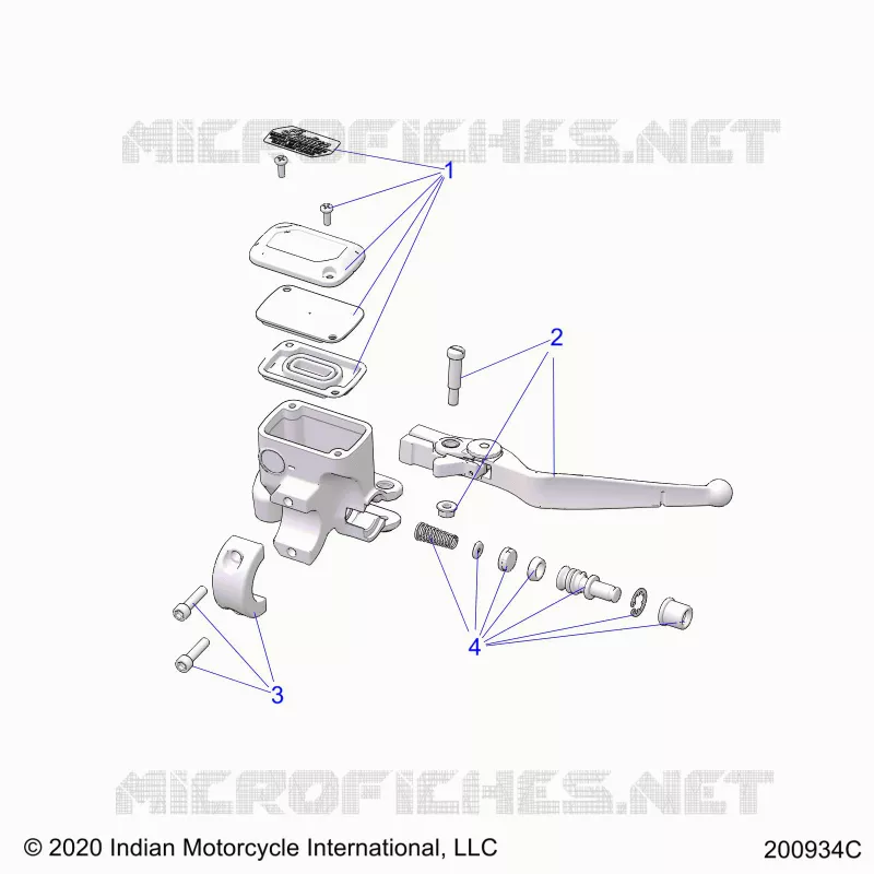 VORDERBREMSE, LEVER AND MASTER CYLINDER