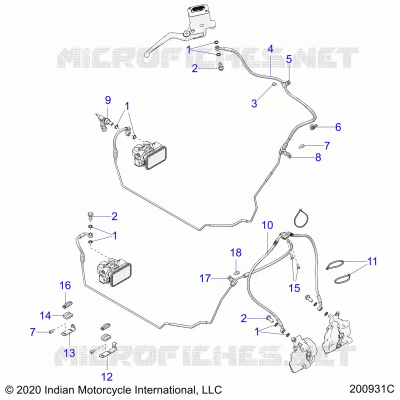 BREMSES, BREMSE LINE, FRONT, ABS