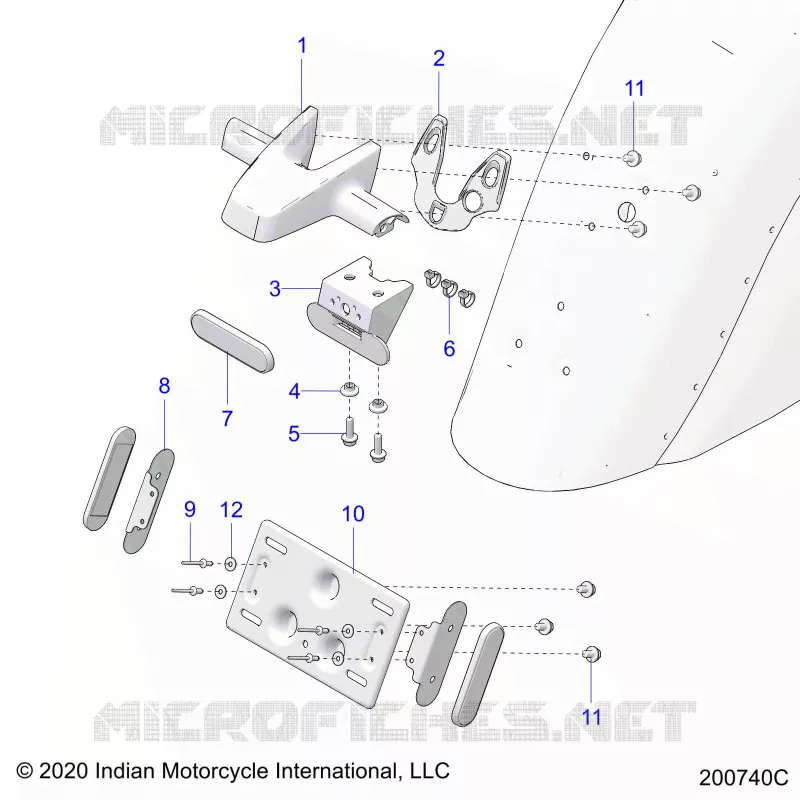 KENNZEICHENHALTER/REAR LIGHT HOUSING