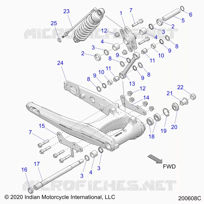 HINTERRADAUFHÃ„NGUNG ASM., SWING ARM AND SHOCK