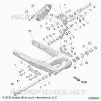 HINTERRADAUFHÃ„NGUNG ASM., SWING ARM AND SHOCK