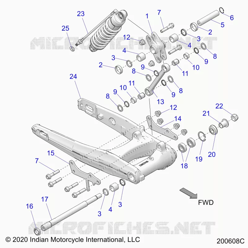 HINTERRADAUFHÃ„NGUNG ASM., SWING ARM AND SHOCK