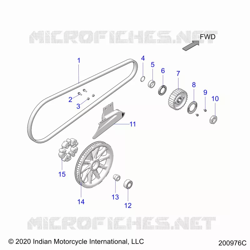 ANTRIEB, DRIVE SPROCKET, BELT AND GUARD