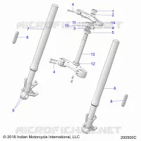 LENKUNG, FRONT FORKS