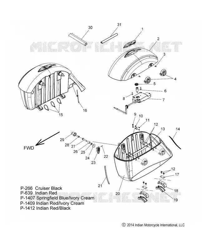 SADDLEBAG ASM. - N15TCAAA/TRAAA ALL OPTIONS (49INDIANSADDLEBAG15R)