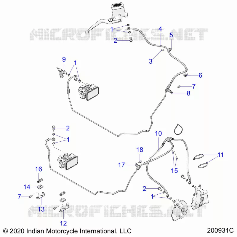 BREMSES, BREMSE LINE, FRONT, ABS