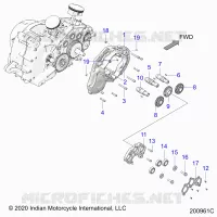 MOTOR, CAM SHAFTS AND GEARS