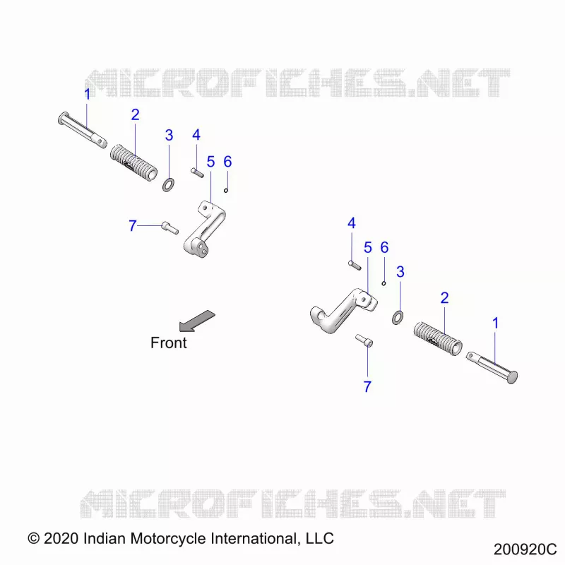 CHASSIS, FOOTPEG, PASSENGER