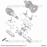 DRIVE TRAIN, SHIFT GABELN AND DRUM