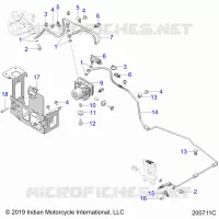BREMSES, BREMSE LINE, REAR, AND ABS MODULE ASM.