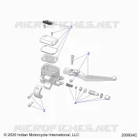VORDERBREMSE, LEVER AND MASTER CYLINDER