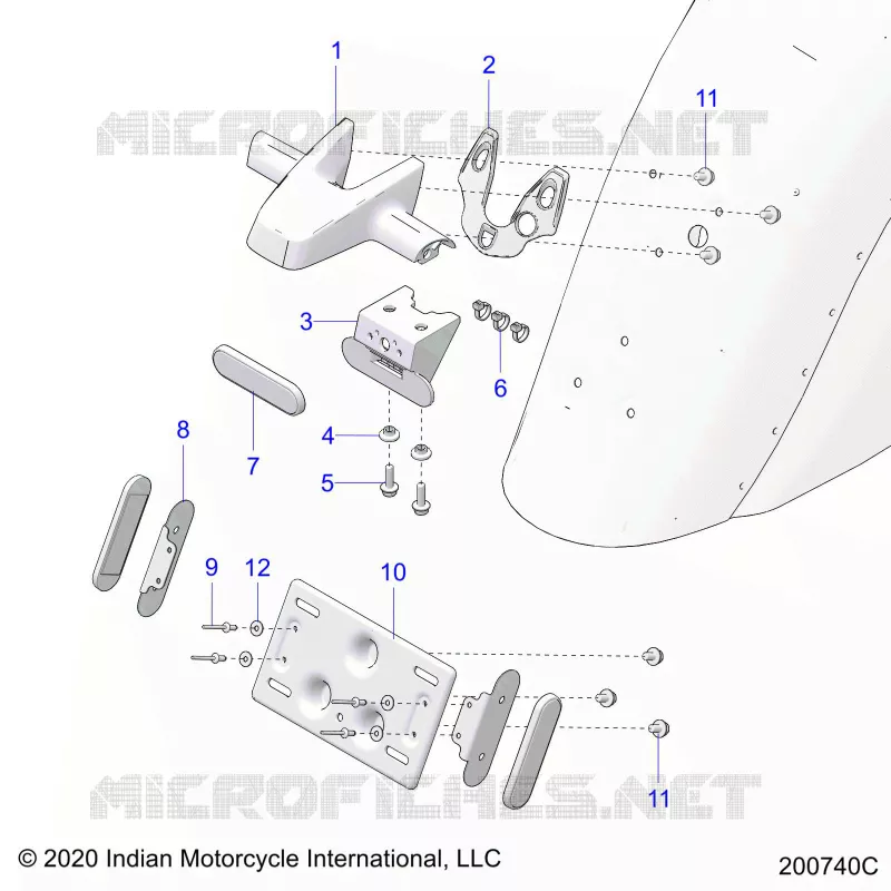 KENNZEICHENHALTER/REAR LIGHT HOUSING