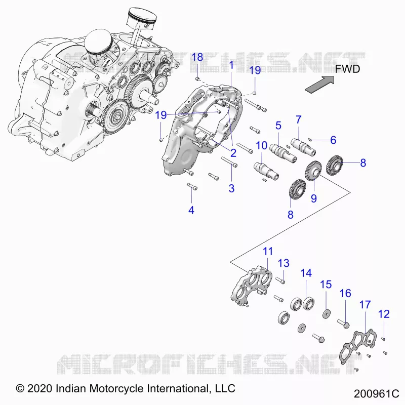 MOTOR, CAM SHAFTS AND GEARS