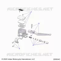 VORDERBREMSE, LEVER AND MASTER CYLINDER